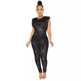 Notice Me "BLACK" Sequins 1 Piece Jumpsuit