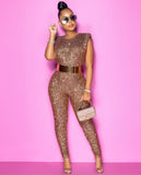 Notice Me "GOLD" Sequins 1 Piece Jumpsuit