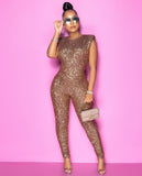 Notice Me "GOLD" Sequins 1 Piece Jumpsuit