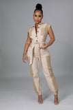 Olivia Khaki Jumpsuit
