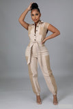 Olivia Khaki Jumpsuit